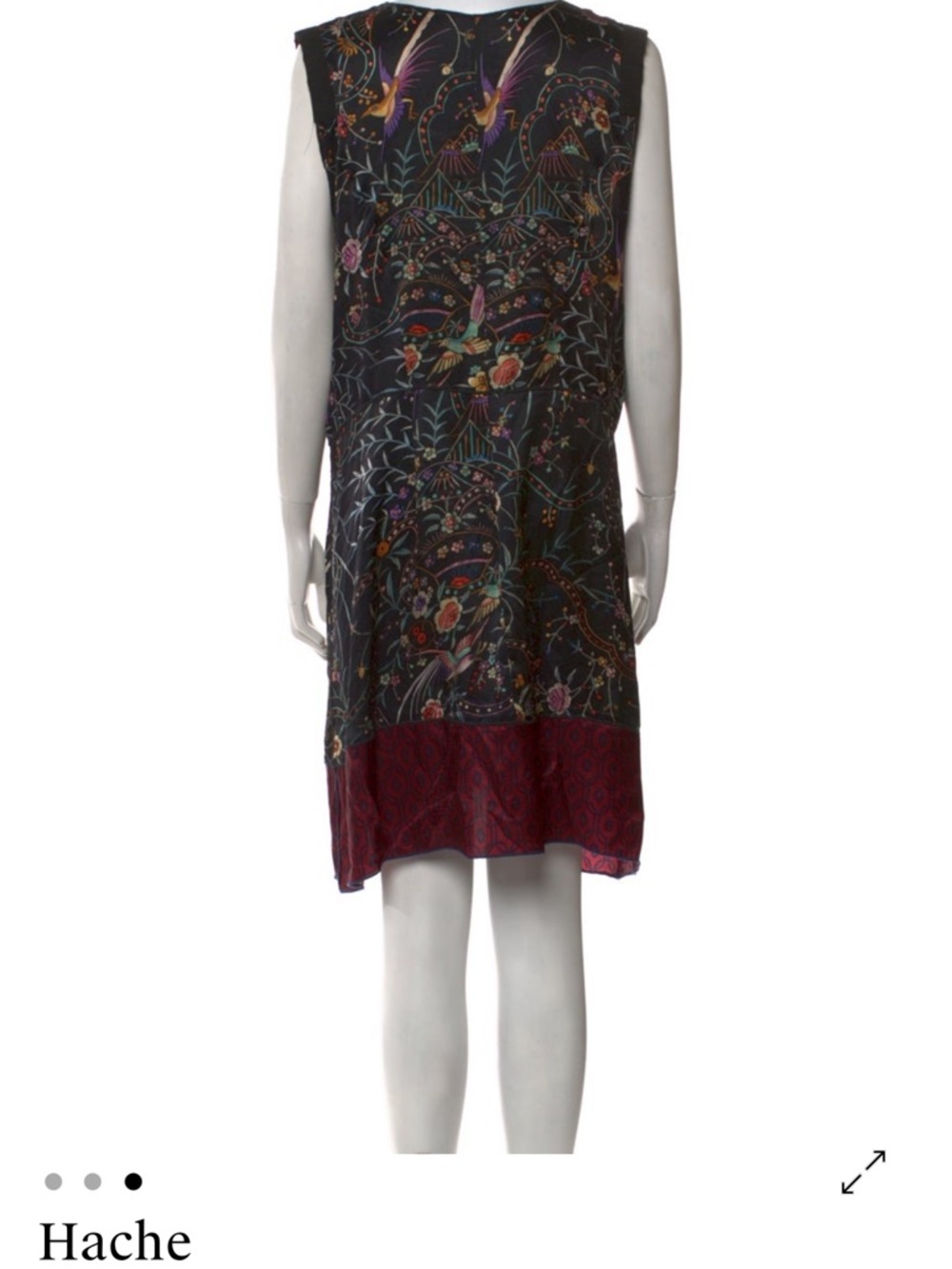 Hache Silk Patterned Dress - Picture 3 of 7